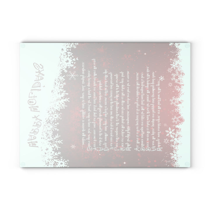 It's Just a Phrase Glass Cutting Board - "Happy Holidays"