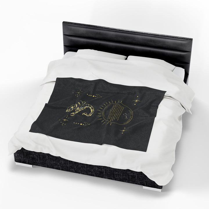 Scorpio Acrostic Poem Velveteen Blanket