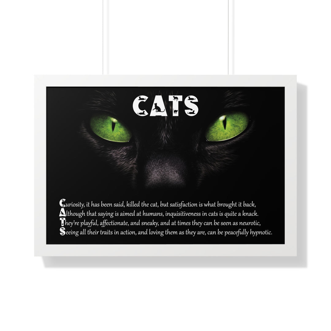 It's Just a Phrase "Cats" Framed Acrostic Poem Print