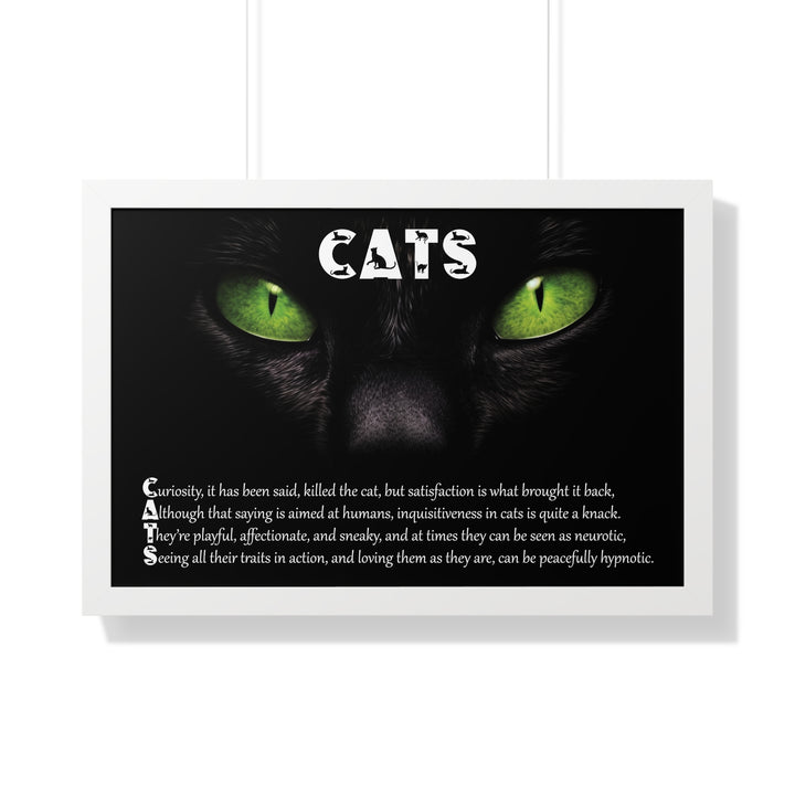 It's Just a Phrase "Cats" Framed Acrostic Poem Print