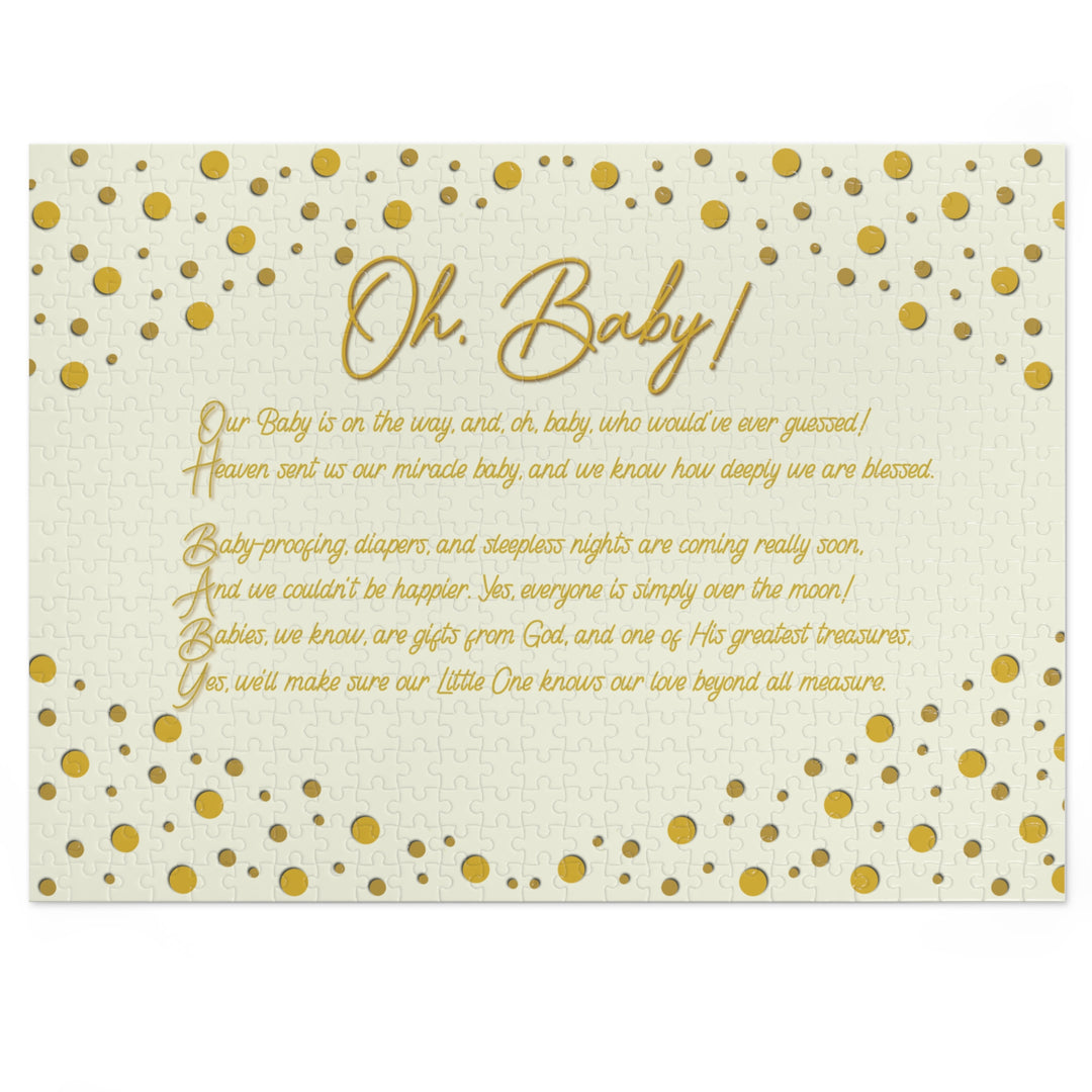 Oh, Baby! Acrostic Poem Puzzle - No Personalization - Tin Box