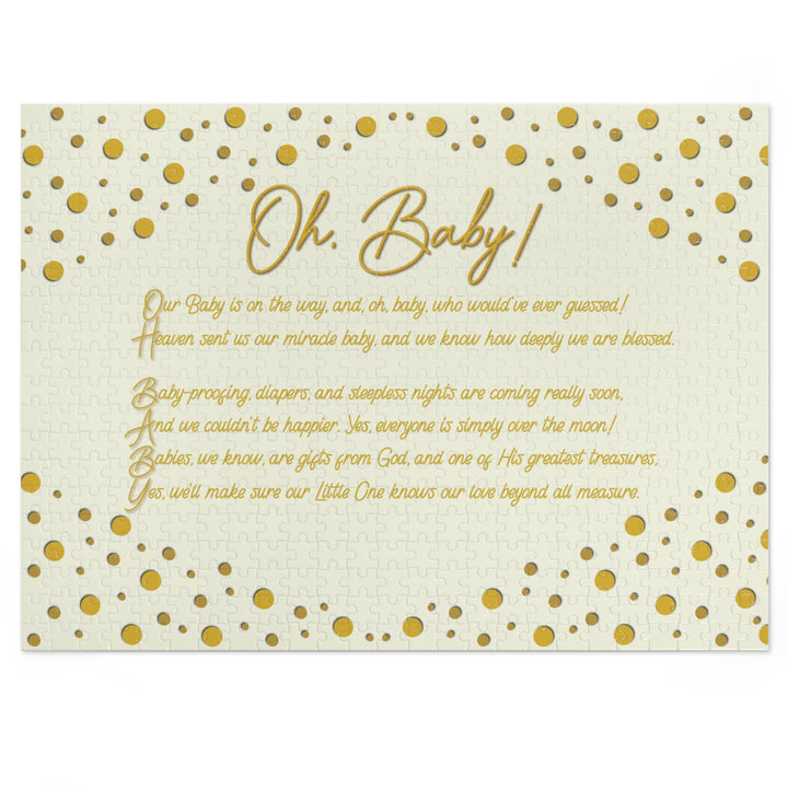 Oh, Baby! Acrostic Poem Puzzle - No Personalization - Tin Box