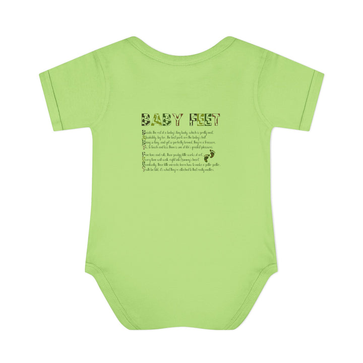 Baby Feet Acrostic Poem Baby Bodysuit - Camo