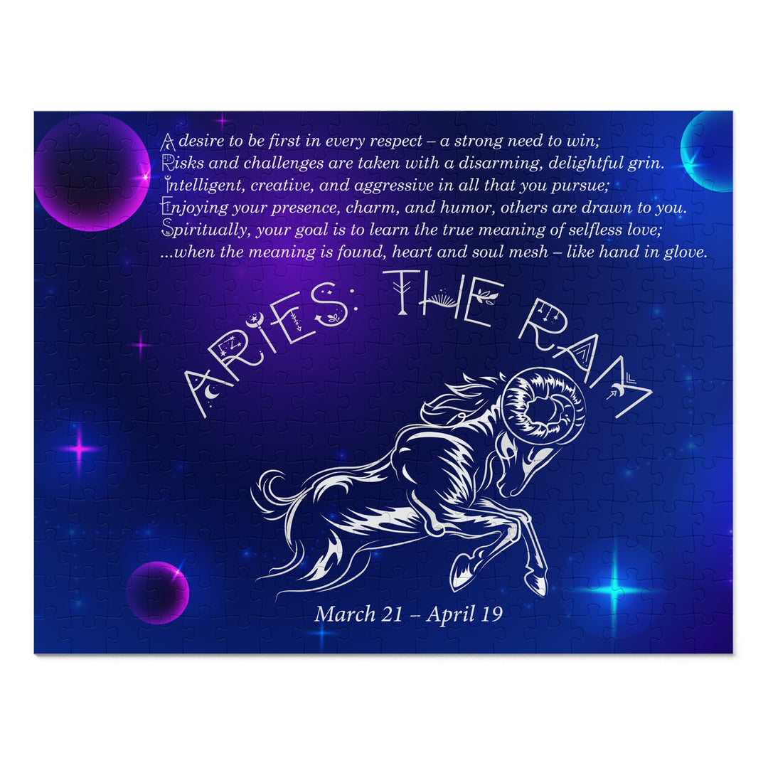 Aries Acrostic Poem Puzzle - Tin Box
