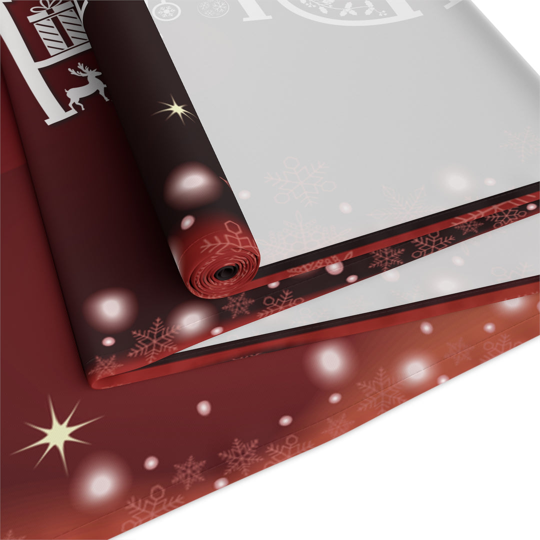 Happy Holidays Acrostic Poem Table Runner - Burgandy