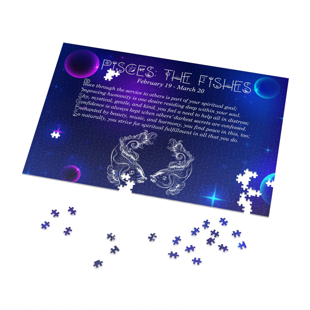 Pisces Acrostic Poem Puzzle - Tin Box