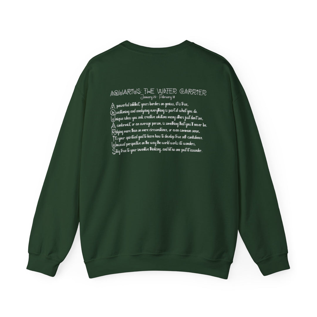 Aquarius Acrostic Poem Astrology Sweatshirt - Unisex