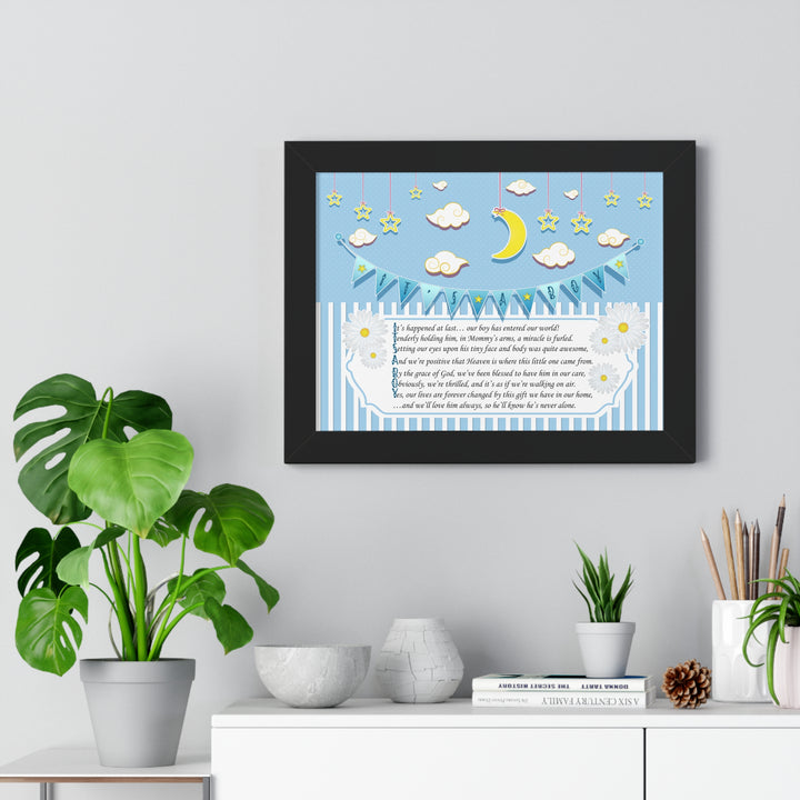 Baby Steps "It's a Boy" Framed Print Collection - No Personalization