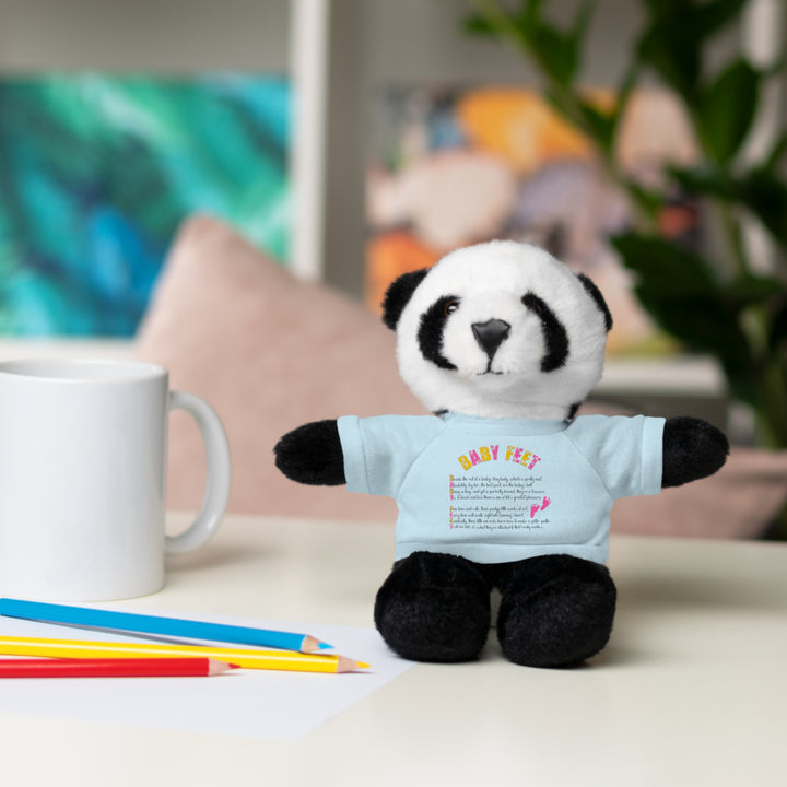 Baby Steps Stuffed Animals with Tee - Baby Feet - Pink Footprints