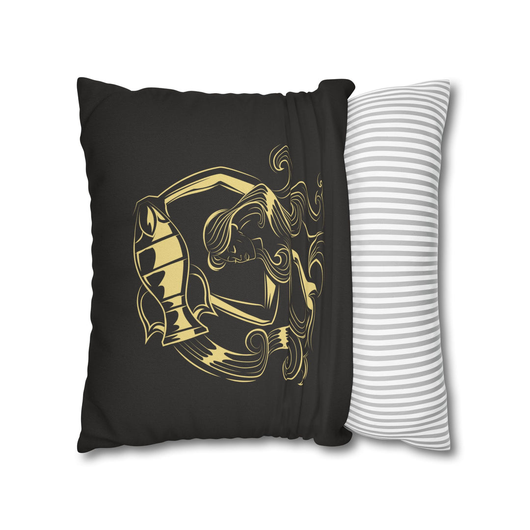 Aquarius Acrostic Poem Pillow Cover