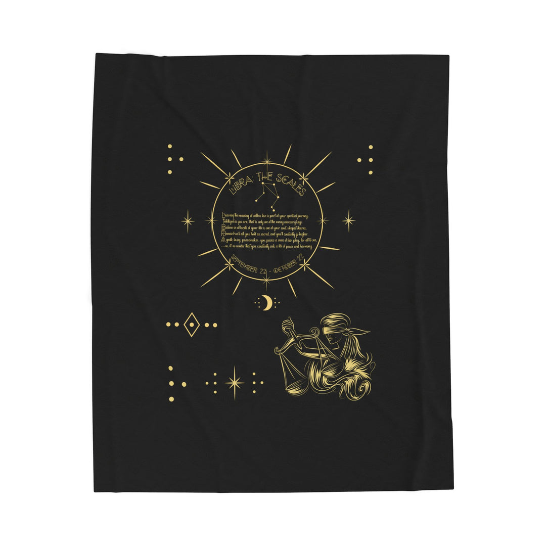 Libra Acrostic Poem Velveteen Blanket
