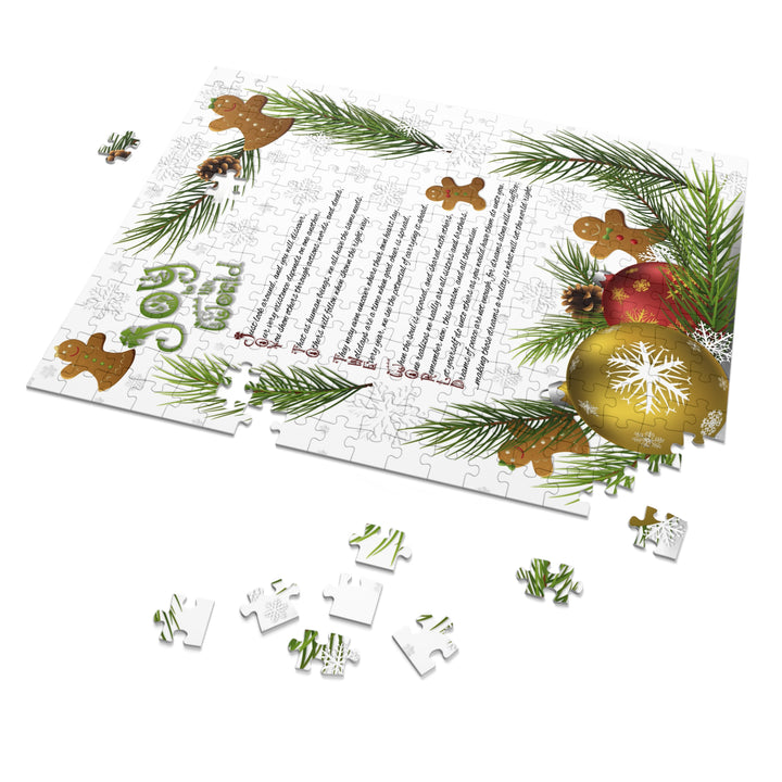 Joy to the World Acrostic Poem Puzzle - Gingerbread - Tin Box