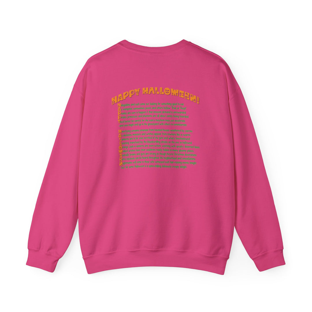 Happy Halloween Acrostic Poem Sweatshirt -  Old Witch