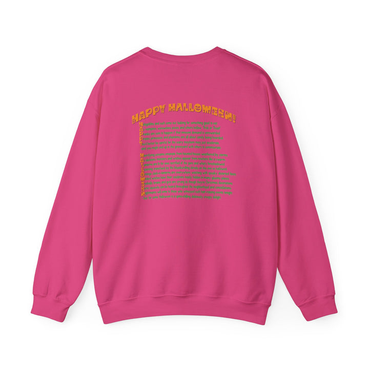 Happy Halloween Acrostic Poem Sweatshirt -  Old Witch