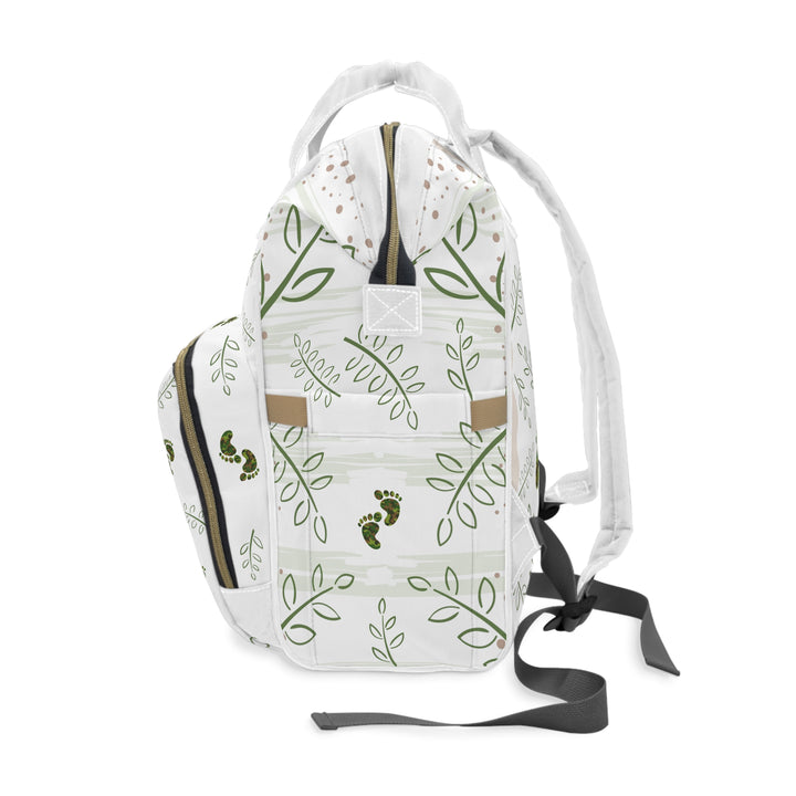 Baby Steps Multifunctional Diaper Backpack - "Baby Feet" Camo Design - Personalized