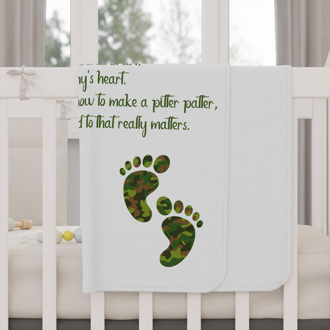 Baby Feet Acrostic Poem Blanket - Camo