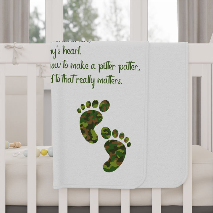Baby Feet Acrostic Poem Blanket - Camo