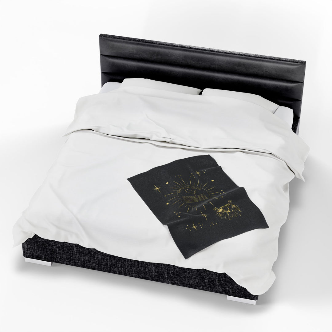 Gemini Acrostic Poem Velveteen Blanket