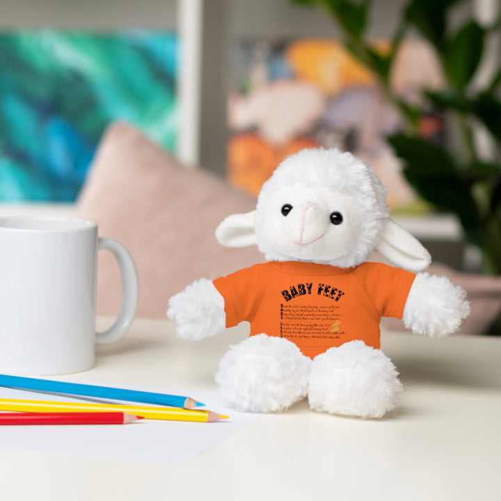 Baby Feet Acrostic Poem Stuffed Animal Collection with T-Shirt - Pink Footprints