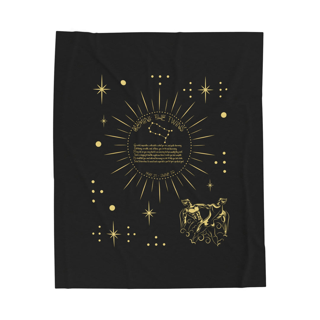 Gemini Acrostic Poem Velveteen Blanket