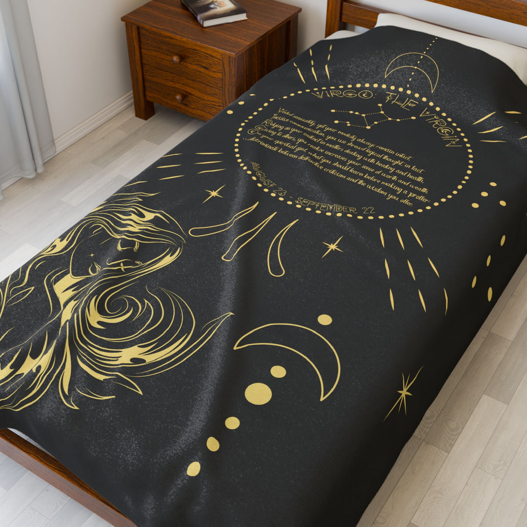 Virgo Acrostic Poem Velveteen Blanket