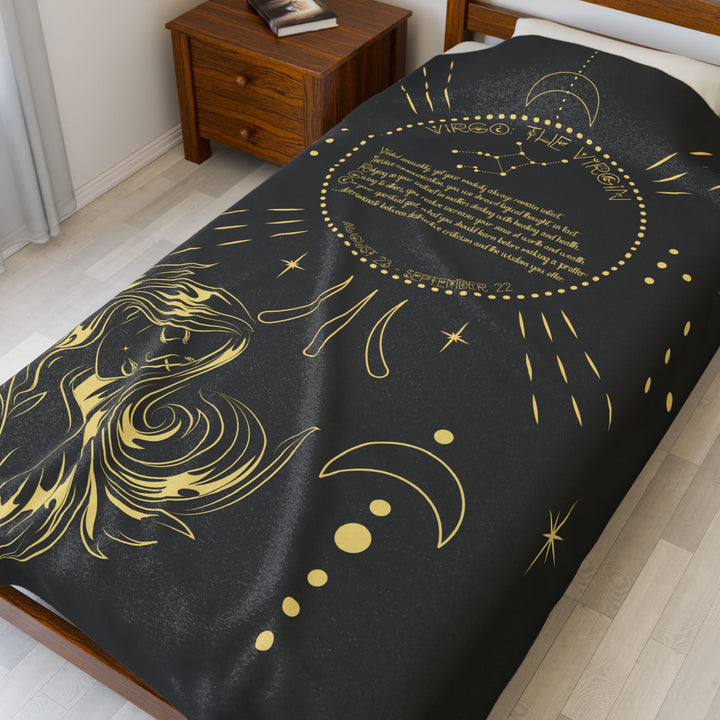 Virgo Acrostic Poem Velveteen Blanket
