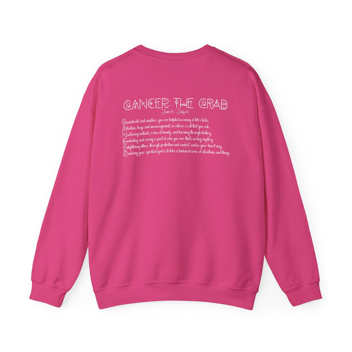 Cancer Acrostic Poem Astrology Sweatshirt - Unisex