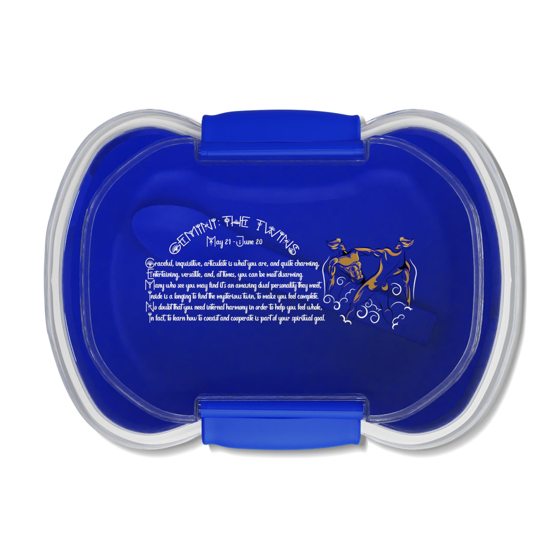 Gemini Acrostic Poem Bento Lunch Box - Blue