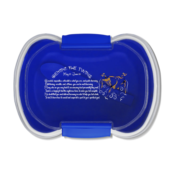 Gemini Acrostic Poem Bento Lunch Box - Blue