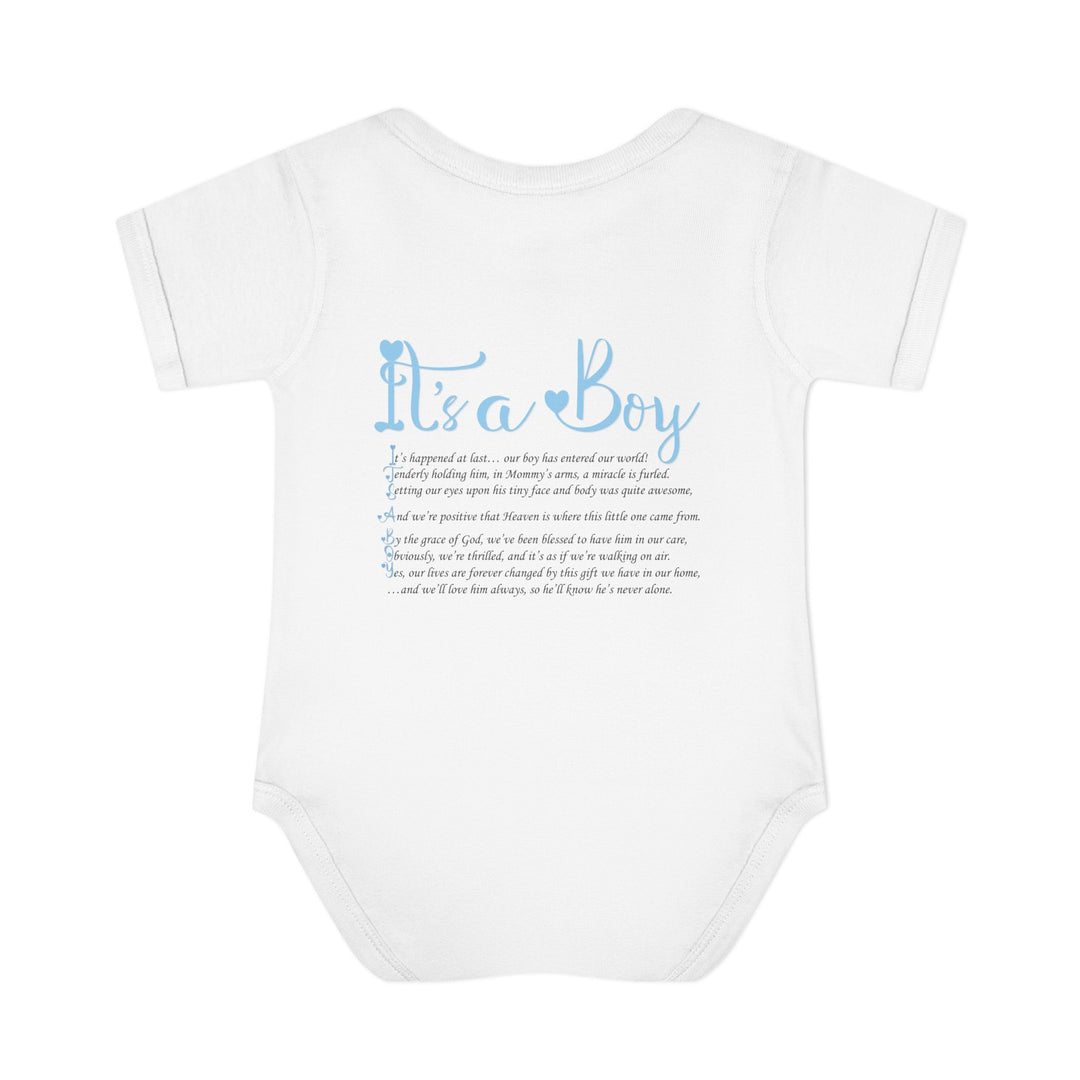 It's a Boy Acrostic Poem Baby Bodysuit - Ducky Design