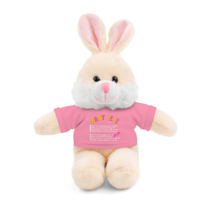 Baby Steps Stuffed Animals with Tee - Baby Feet - Pink Footprints