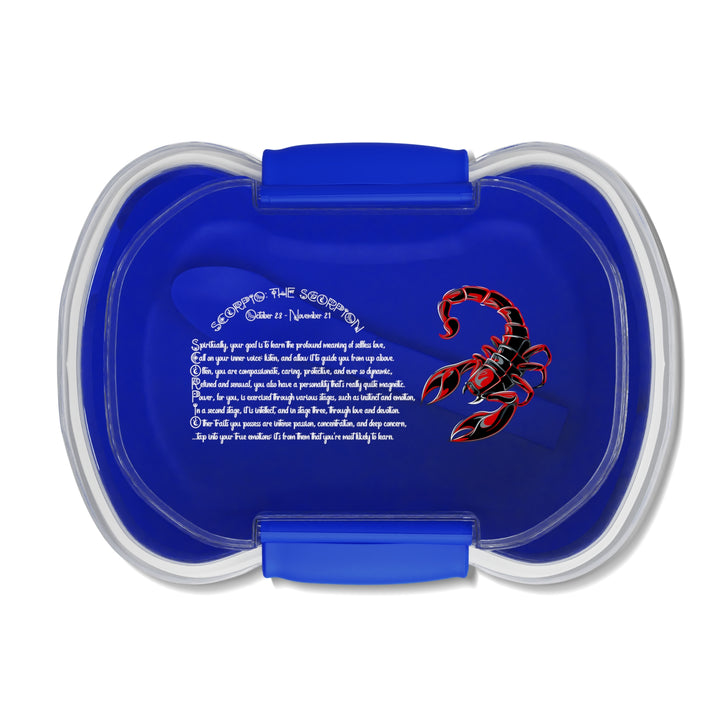 Scorpio Acrostic Poem Bento Lunch Box - Blue