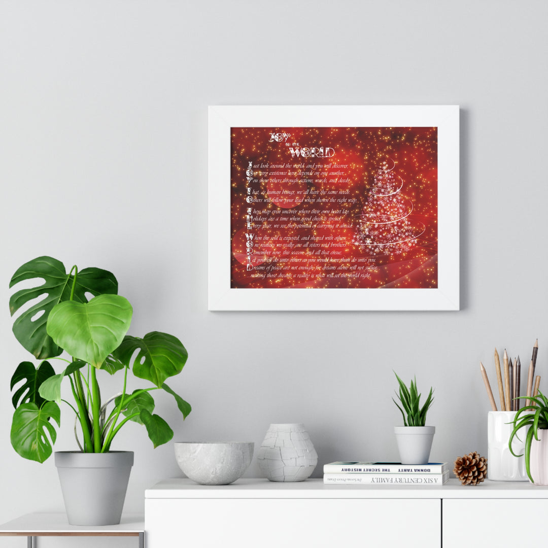 It's Just a Phrase "Joy to the World" Framed Acrostic Poem Print
