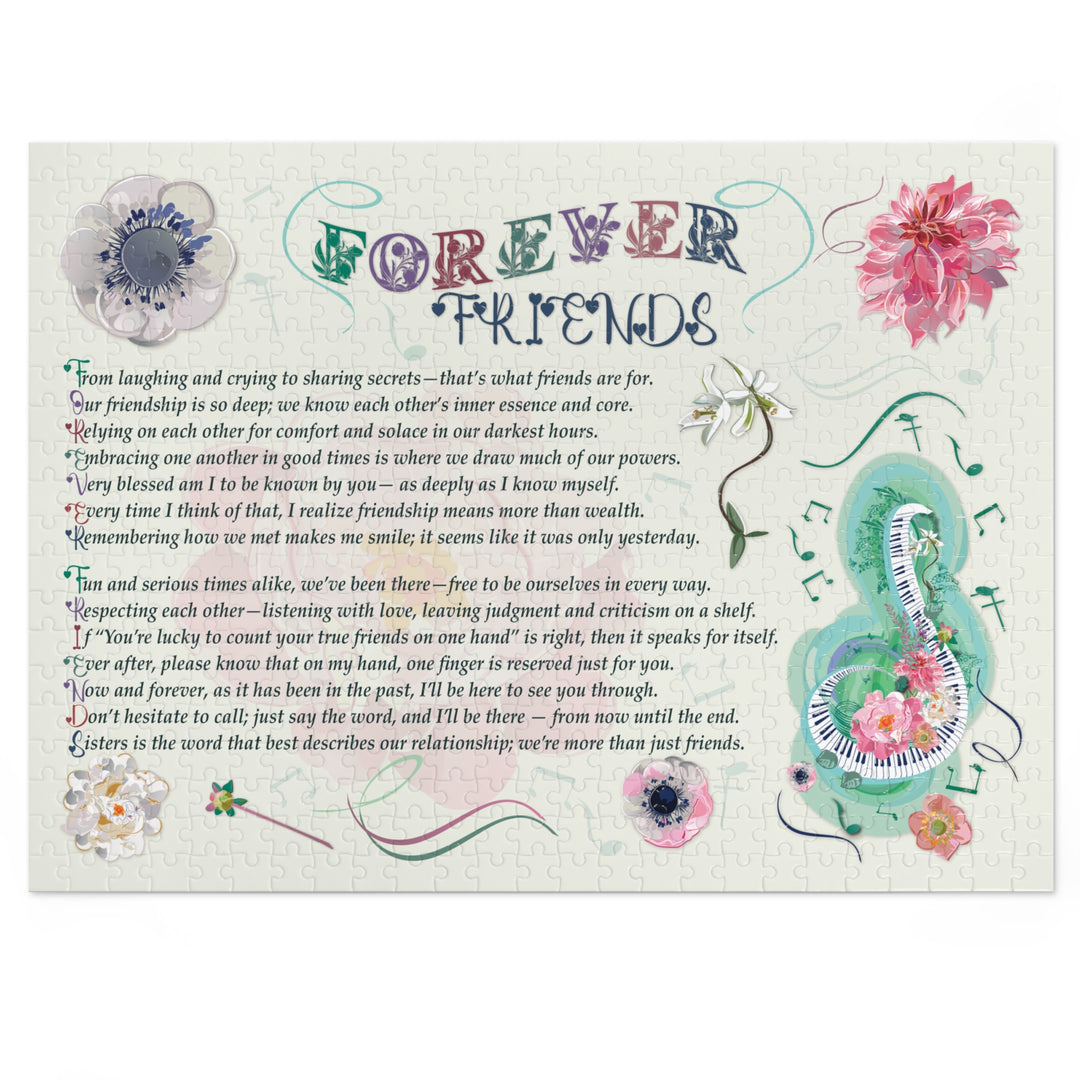 Forever Friends Acrostic Poem Puzzle - Musical - Tin Box