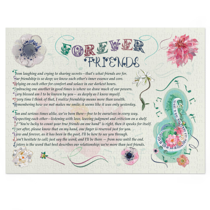 Forever Friends Acrostic Poem Puzzle - Musical - Tin Box