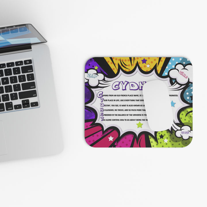 Namesakes Acrostic Poem Mouse Pad - Comic Style Bold