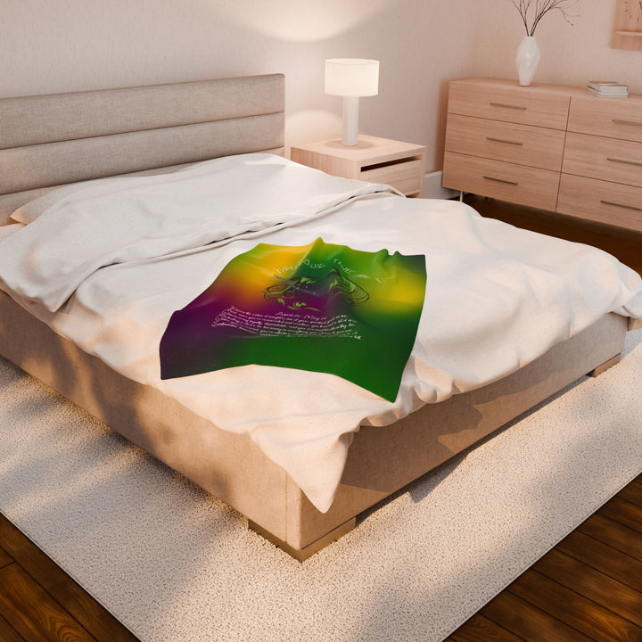 Taurus Acrostic Poem Velveteen Plush Blanket - Colored