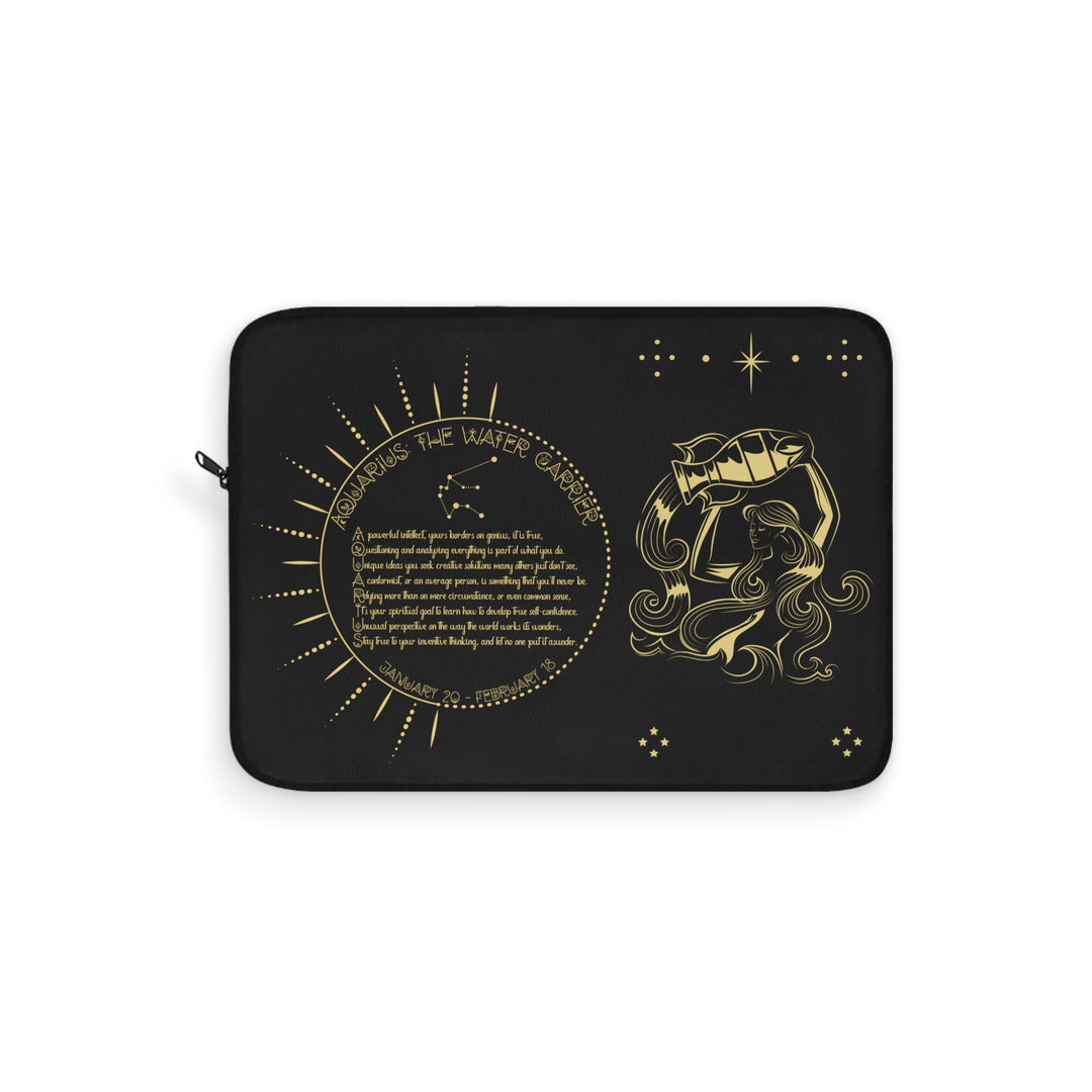 Aquarius Acrostic Poem Laptop Sleeve