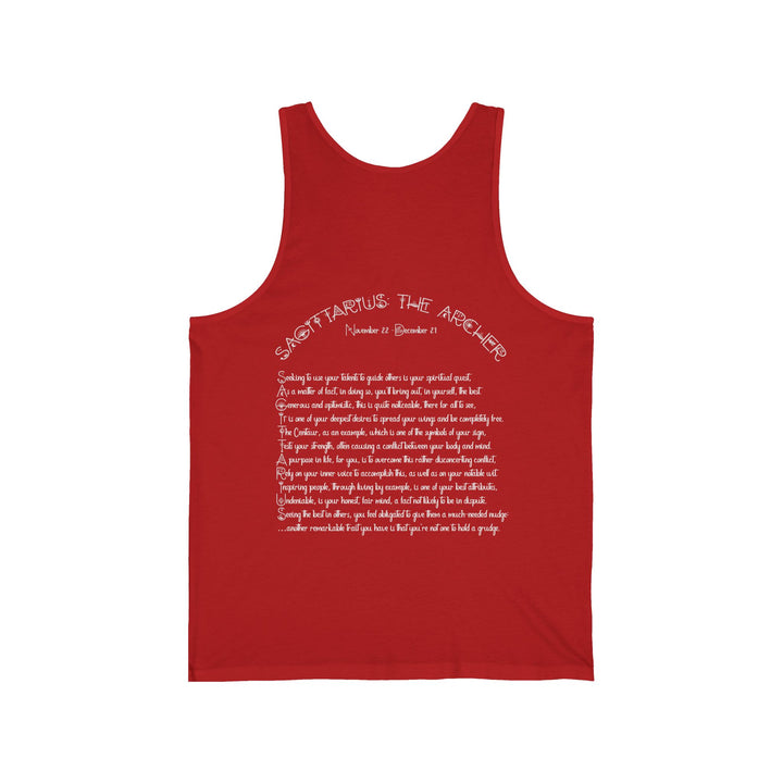 “Sagittarius” Unisex Acrostic Poem Jersey Tank