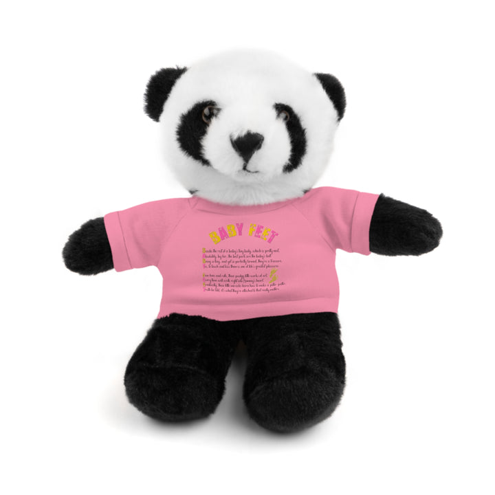 Baby Feet Acrostic Poem Stuffed Animals with Tee - Baby Feet - Gold Footprints
