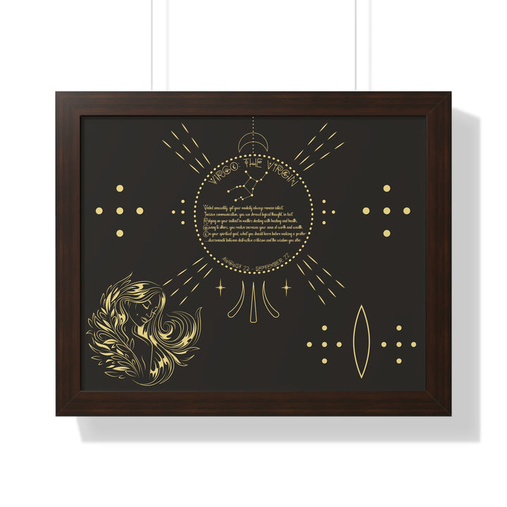 Written in the Stars Framed Acrostic Poem Print - Virgo