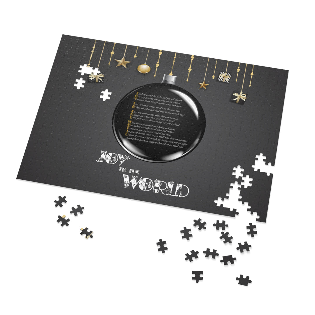 Joy to the World Acrostic Poem Jigsaw Puzzle - Ornament -Tin Box