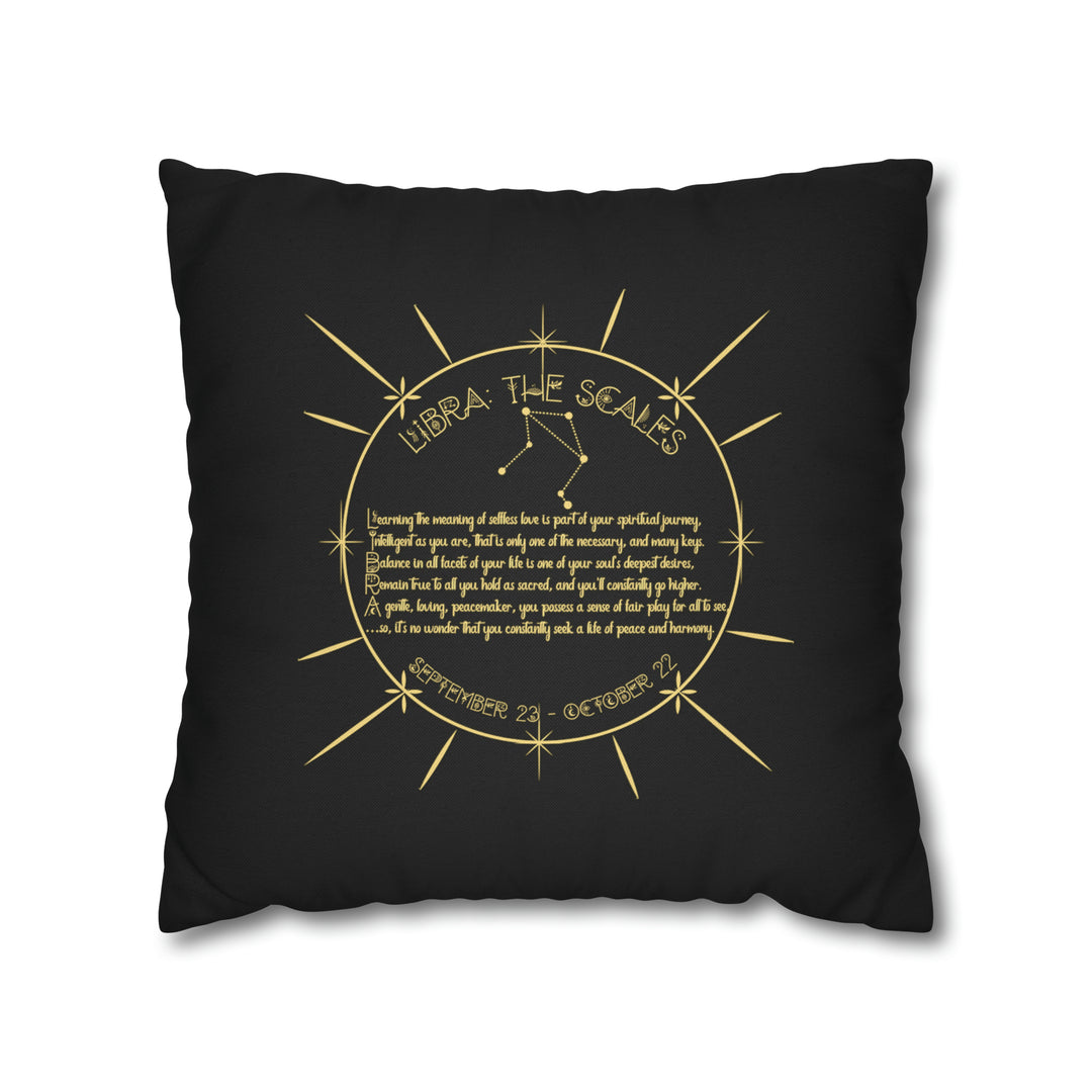 Written in the Stars Pillowcase/Cover Spelling Out "Libra"