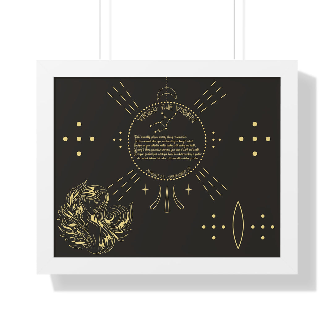 Written in the Stars Framed Acrostic Poem Print - Virgo