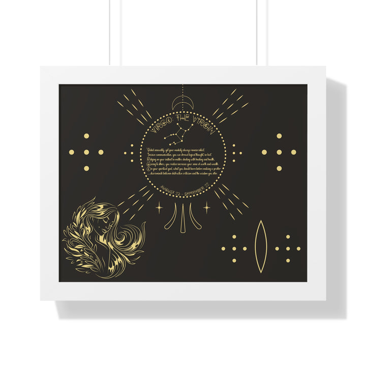 Written in the Stars Framed Acrostic Poem Print - Virgo