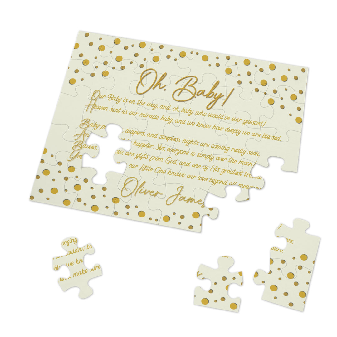 Oh, Baby! Acrostic Poem Puzzle - Personalized - Tin Box