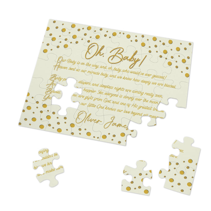 Oh, Baby! Acrostic Poem Puzzle - Personalized - Tin Box