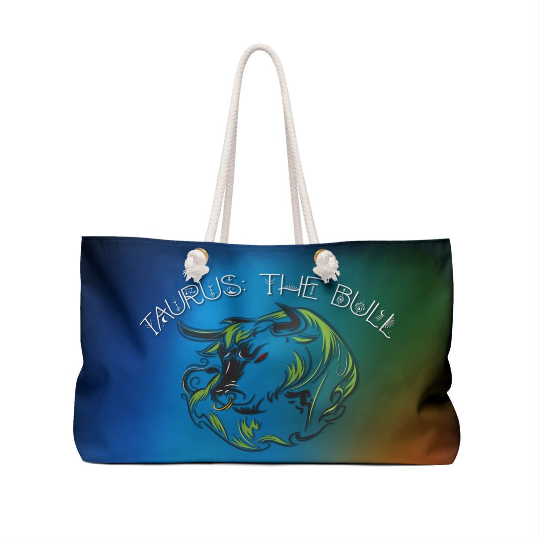 Weekender Bag with Acrostic Poem Spelling out "Taurus"