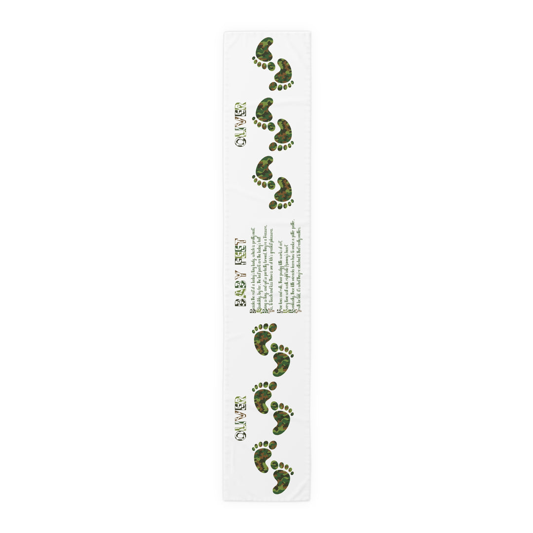 “Baby Feet” Table Runner - Camo - Personalized