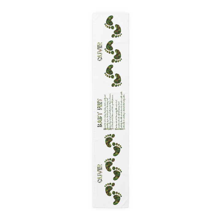 “Baby Feet” Table Runner - Camo - Personalized
